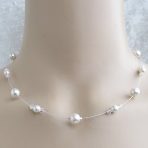 Preciosa Pearl and AB Crystal Necklace. Wedding, Bridal, Bridesmaids Gift