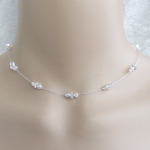 AB Preciosa Crystal Necklace. Wedding, Bridal, Bridesmaids Gift, Aurora Borealis Preciosa Crystal Necklace