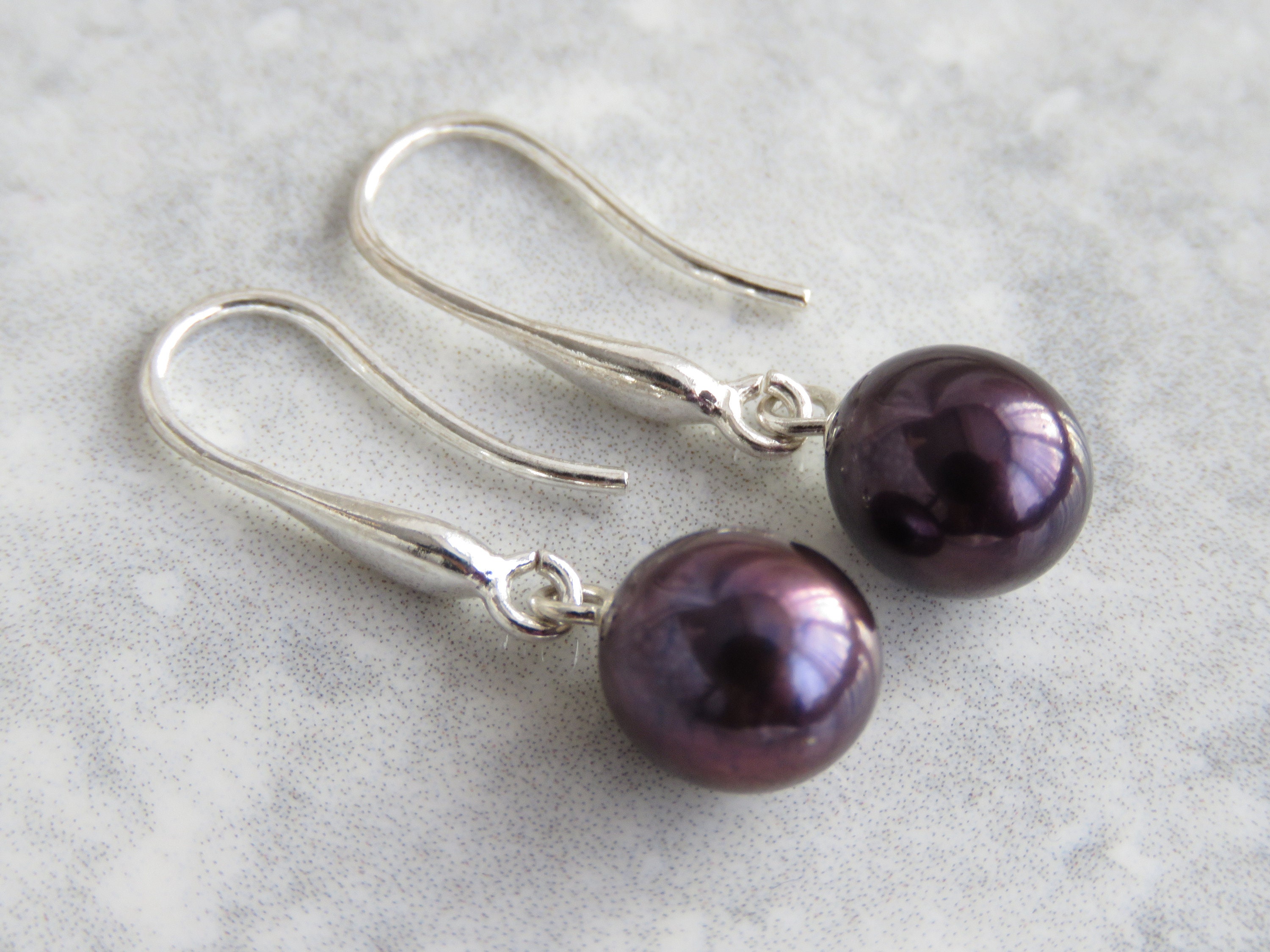 Pearl Hook Earrings - Etsy