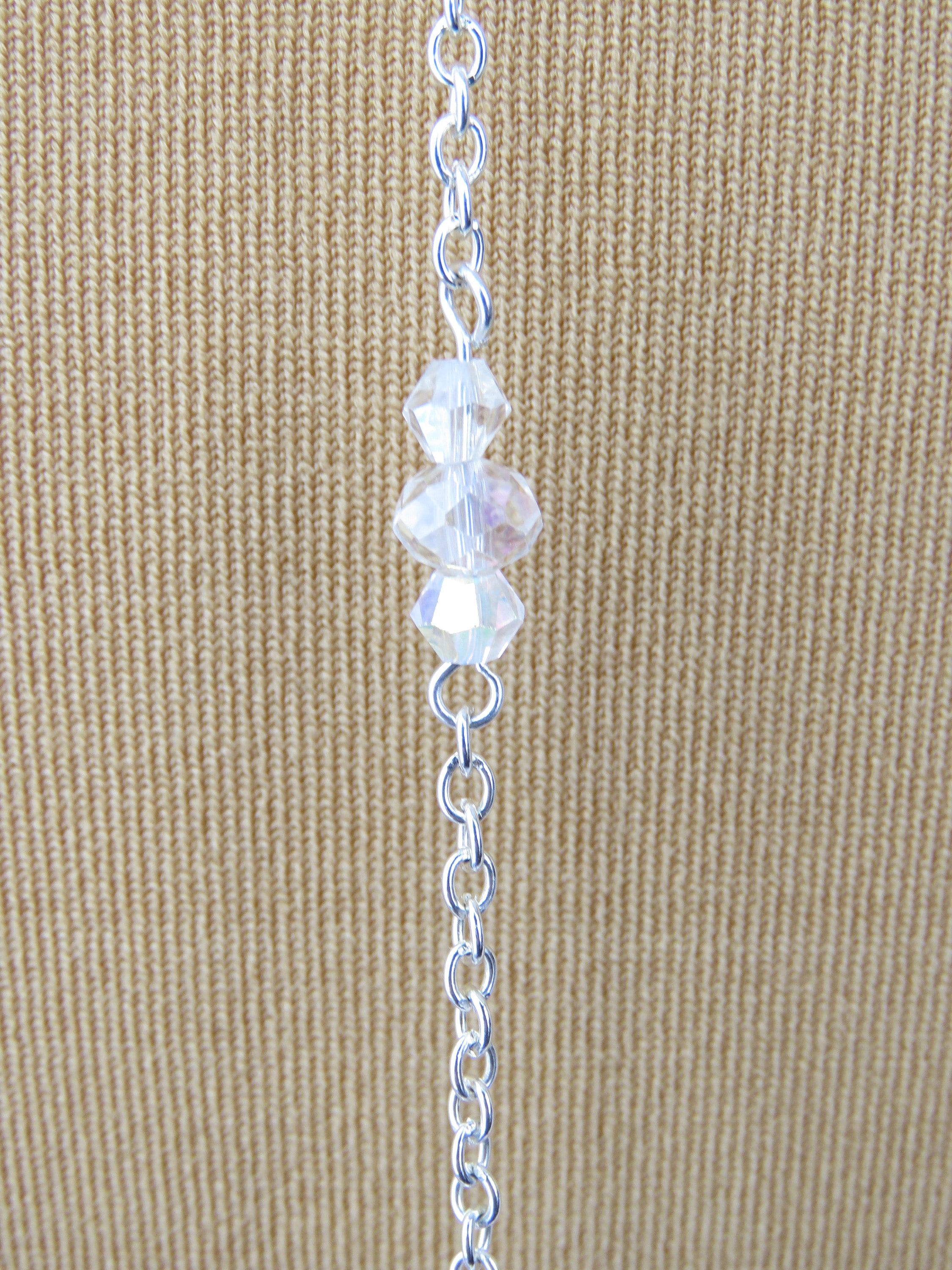 Glass Crystal Back Necklace. Back Chains, Bridal Back Drape Chain for ...