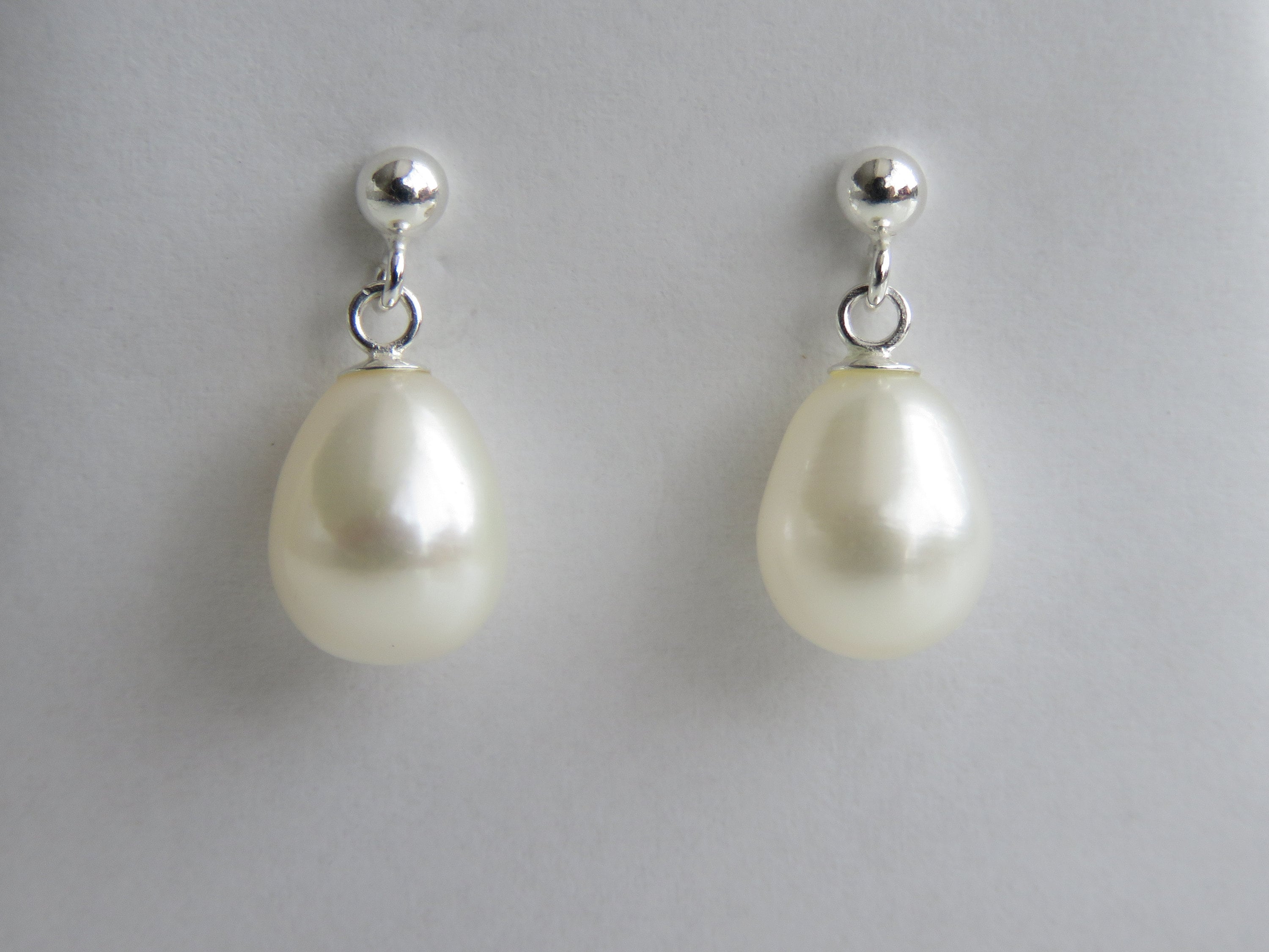 925 Sterling Silver Freshwater Pearl Drop Dangle Earrings