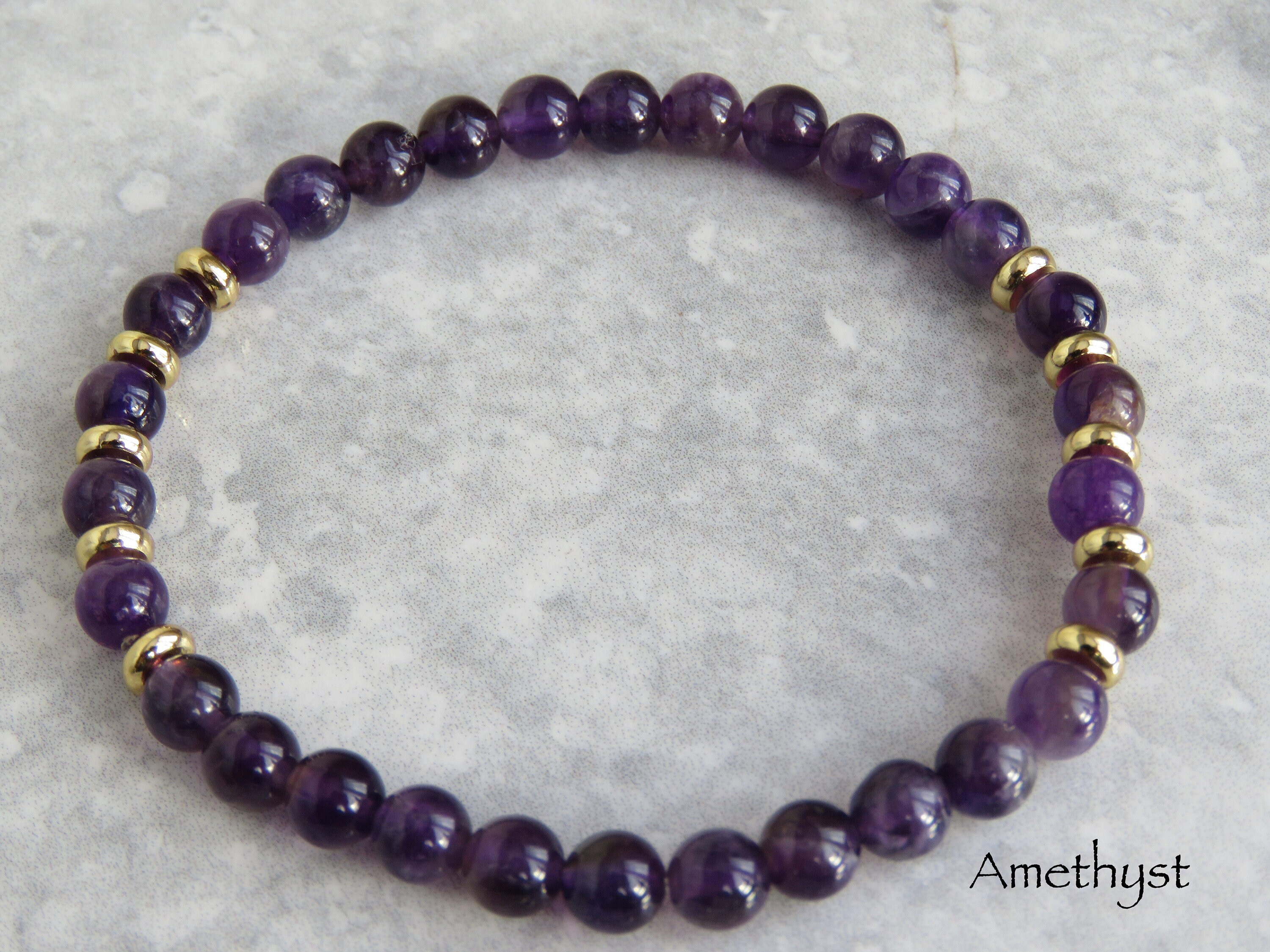 Bergkristall Armband 8mm - Natürlicher Quarz Edelstein Armband 17,8cm