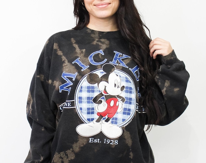 Vintage 90s Mickey Mouse  Tie Dye Sweatshirt - XL