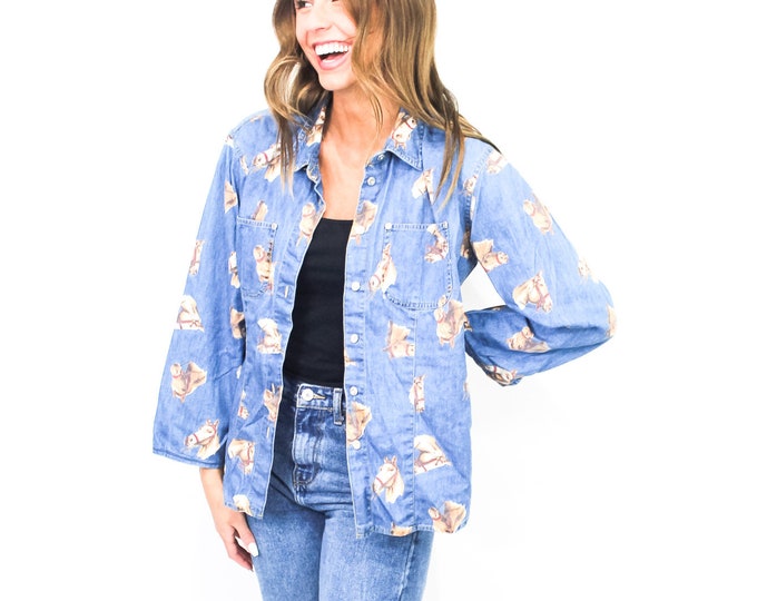 Vintage Horse Denim Button Down - M