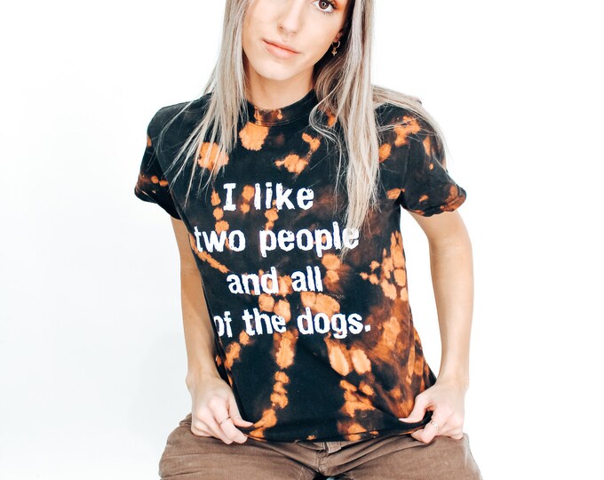I Like All the Dogs Tie Dye Tee - S