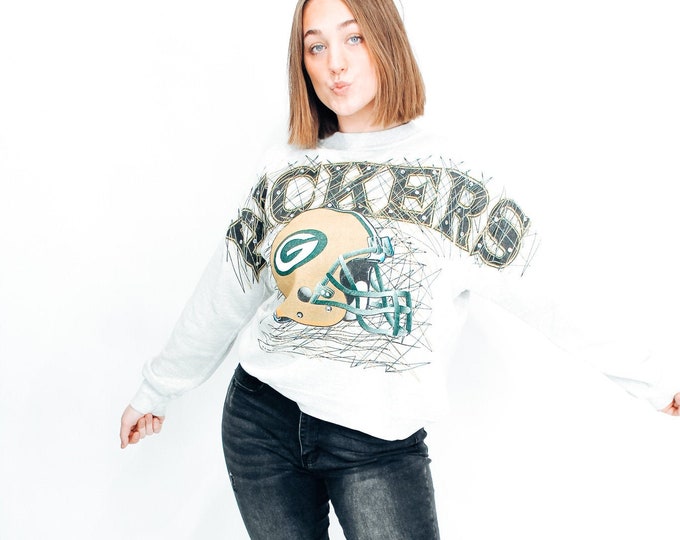 Vintage Green Bay Packers Bling Sweatshirt - L