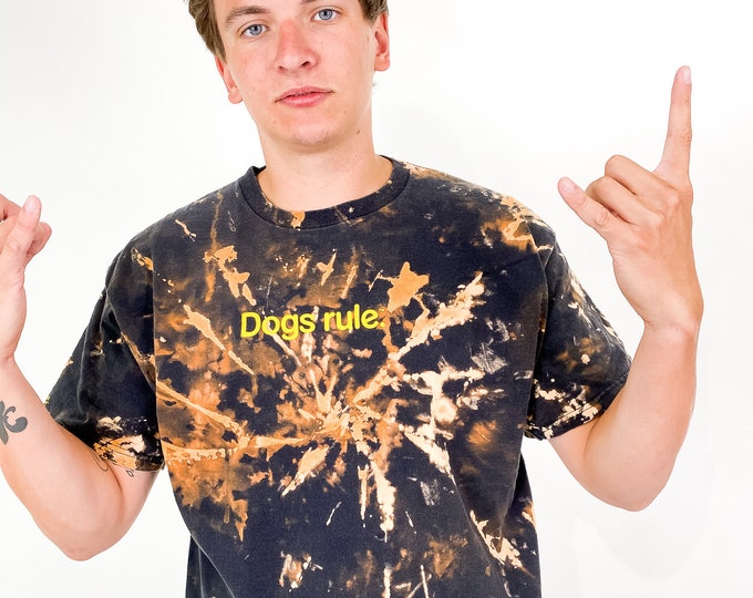 Dogs Rule Tie Dye Tee - XL