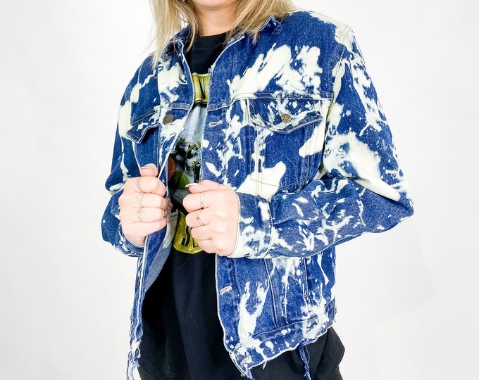 Vintage Calvin Klein Distressed Denim Jacket - L