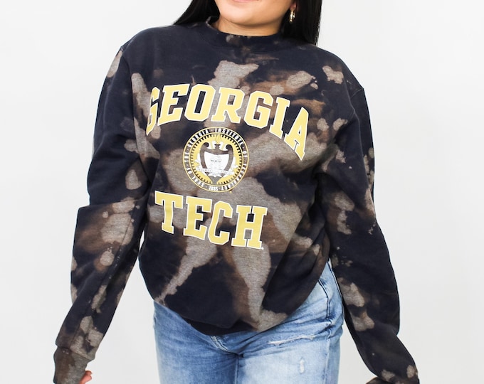 Vintage Georgia Tech Tie Dye Sweatshirt - S