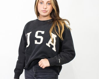 Vintage Ralph Lauren Polo Sport USA Crop Sweatshirt - S