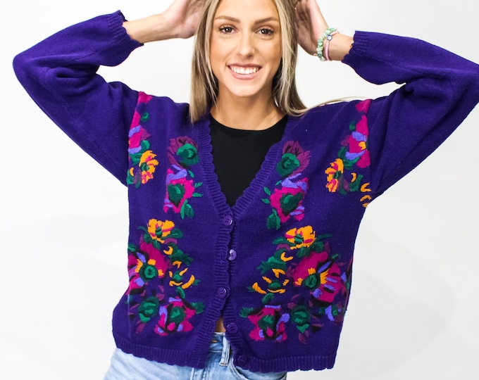 Vintage Cardigan Sweater - S