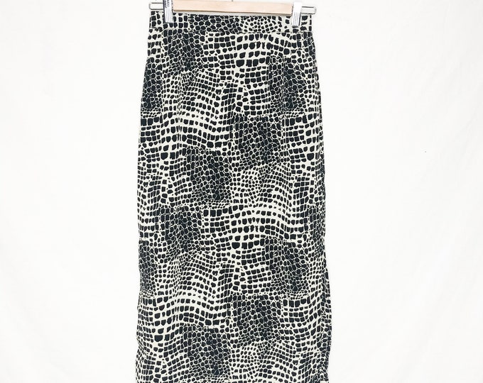 Animal Print Vintage Midi Skirt - 6P NWT