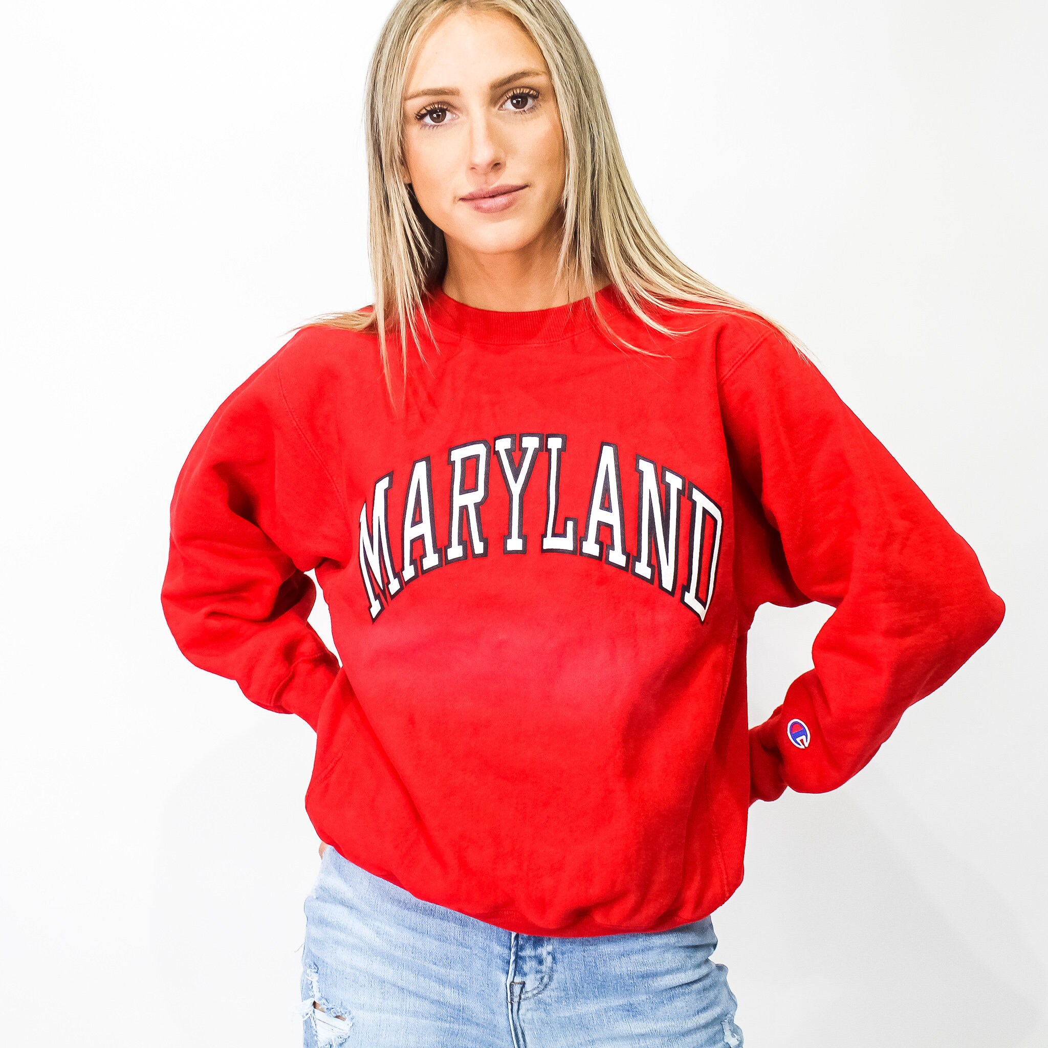 Vintage University of Maryland Champion Reverse Weave Sweatshirt - M