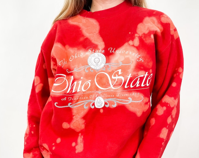 Vintage Ohio State University Tie Dye Sweatshirt - L