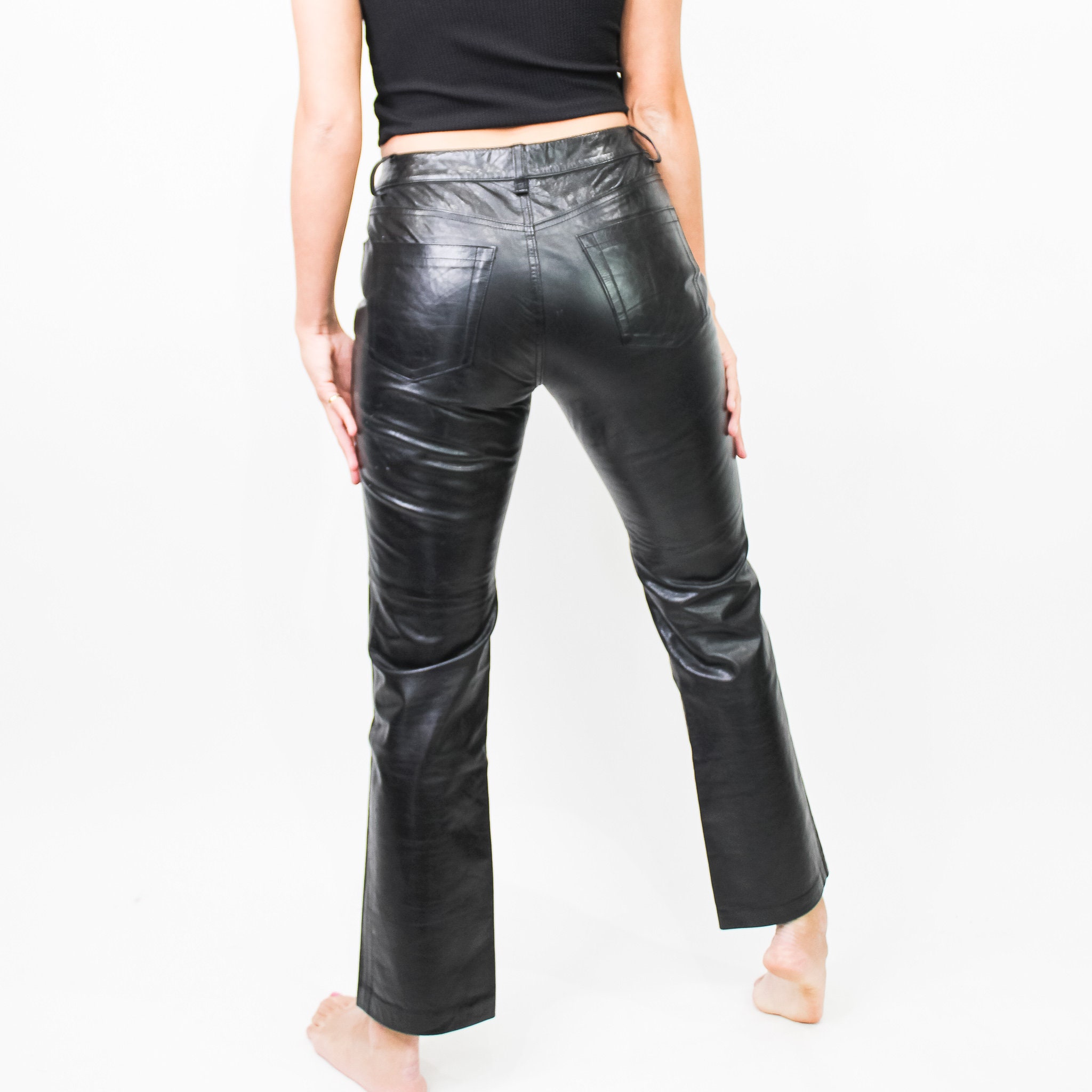 Vintage GAP Y2K Leather Pants Size 29/30