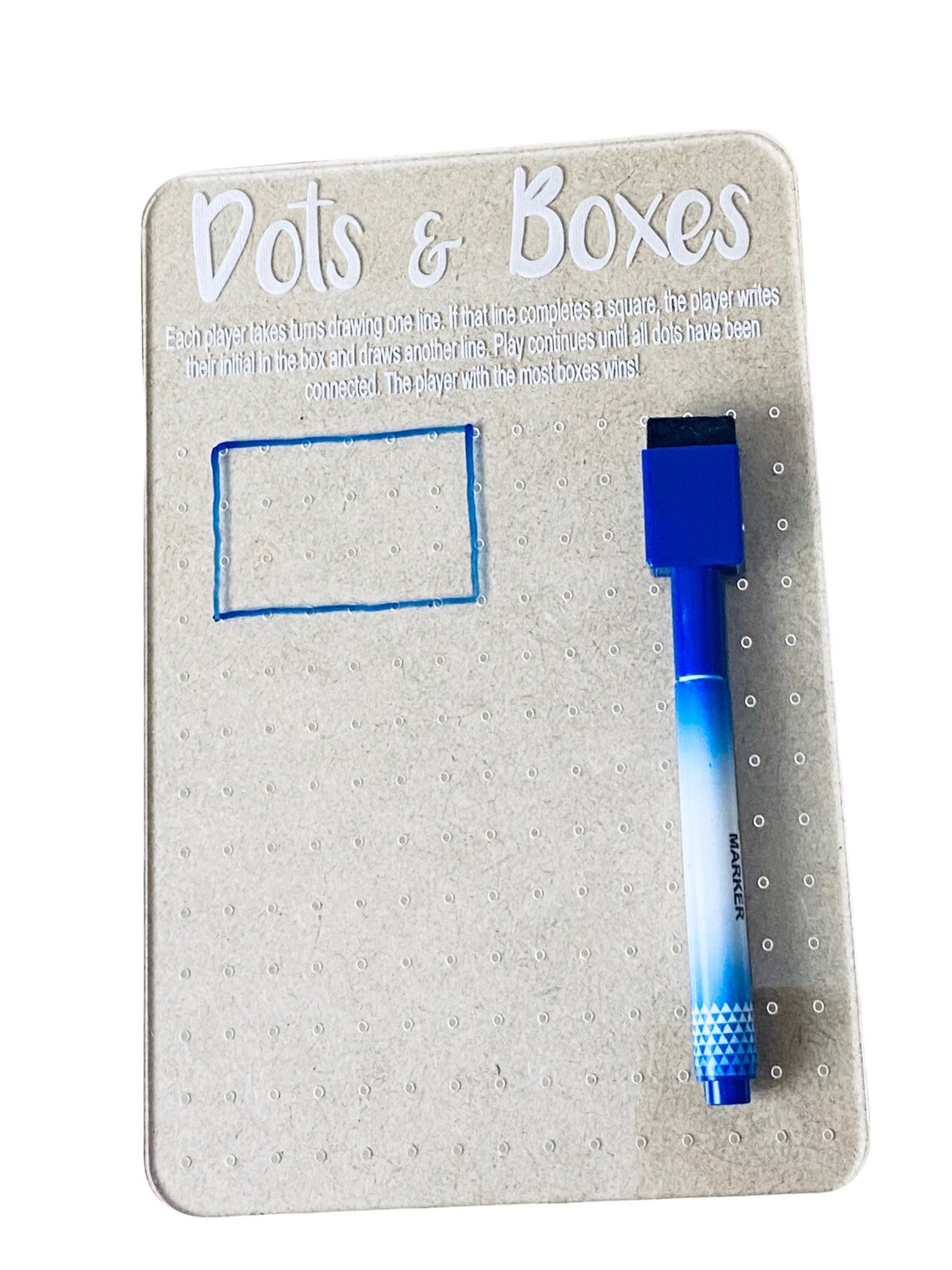 Dry Erase Game Boards Tic Tac Toe Hangman Dots and Boxes Etsy