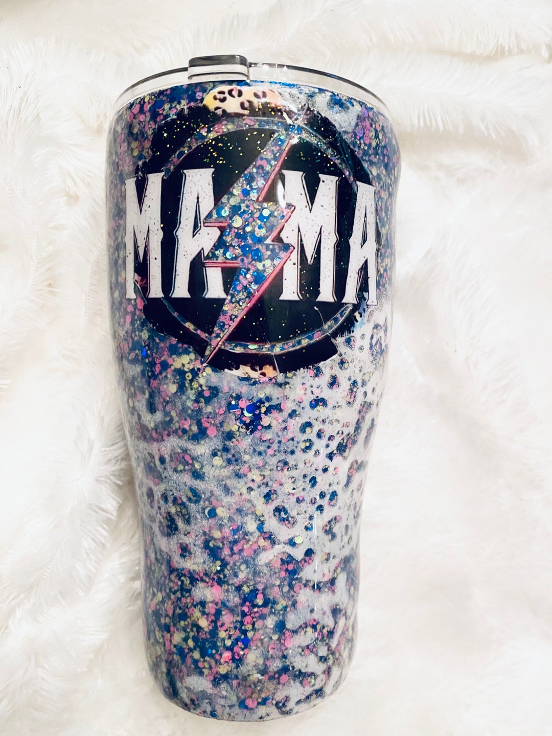 Mama Tumbler/ Glitter Tumbler/ Epoxy Tumbler/ Mothers Day/ Etsy