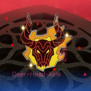The Great Bull 1.5 inch Enamel Pin, Flaming Demon