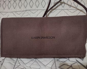 Travel Jewelry Organizer. Never Used Brown suede