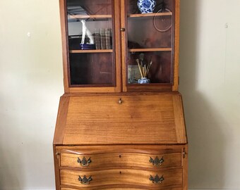 Secretary Desk With Hutch Etsy