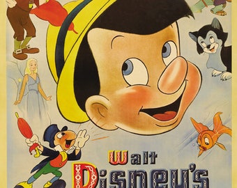 ピノキオ 1940 ウォルト ディズニー カルト アニメ映画ポスター ピノキオ 1940 ウォルト ディズニー カルト アニメ映画ポスター