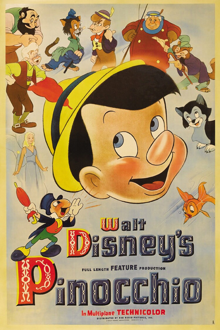 ピノキオ 1940 ウォルト ディズニー カルト アニメ映画ポスター ピノキオ 1940 ウォルト ディズニー カルト アニメ映画ポスター