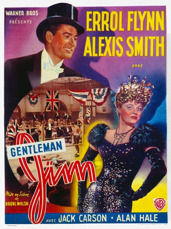 Gentleman Jim Errol Flynn Alexis Smith movie poster print 2