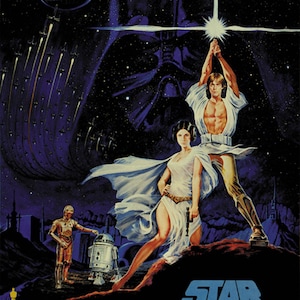 Star Wars (1977) cult movie poster reprint 19x12.5 inches #3