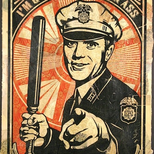 Zum Schutz und dienen Polizei Poster Lustiger Druck 18x12 Zoll ca.