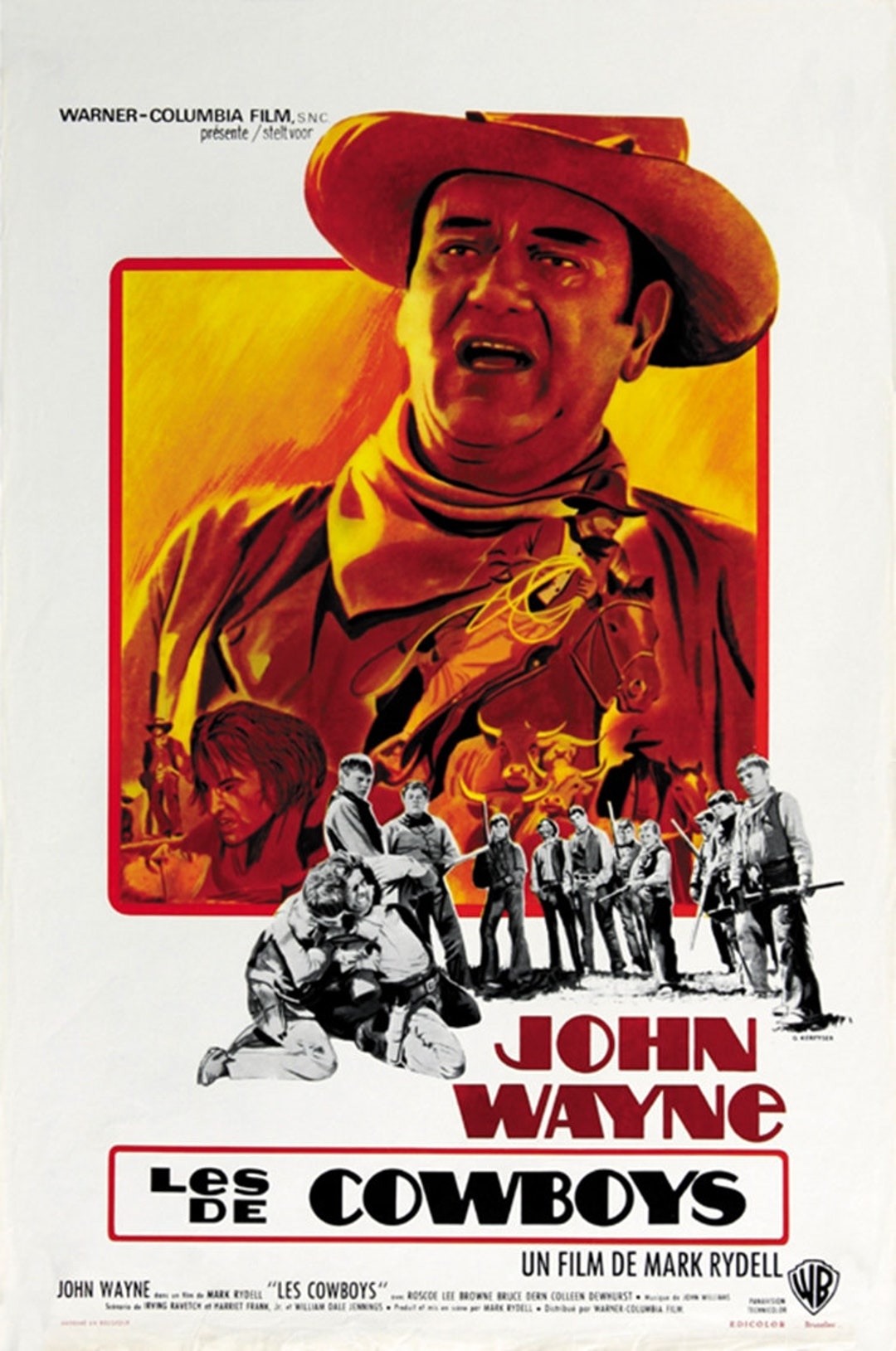 The Cowboys John Wayne Full Movie Free The Cowboys (1972) John Wayne Movie Poster Reprint 24x36 Inches - Etsy