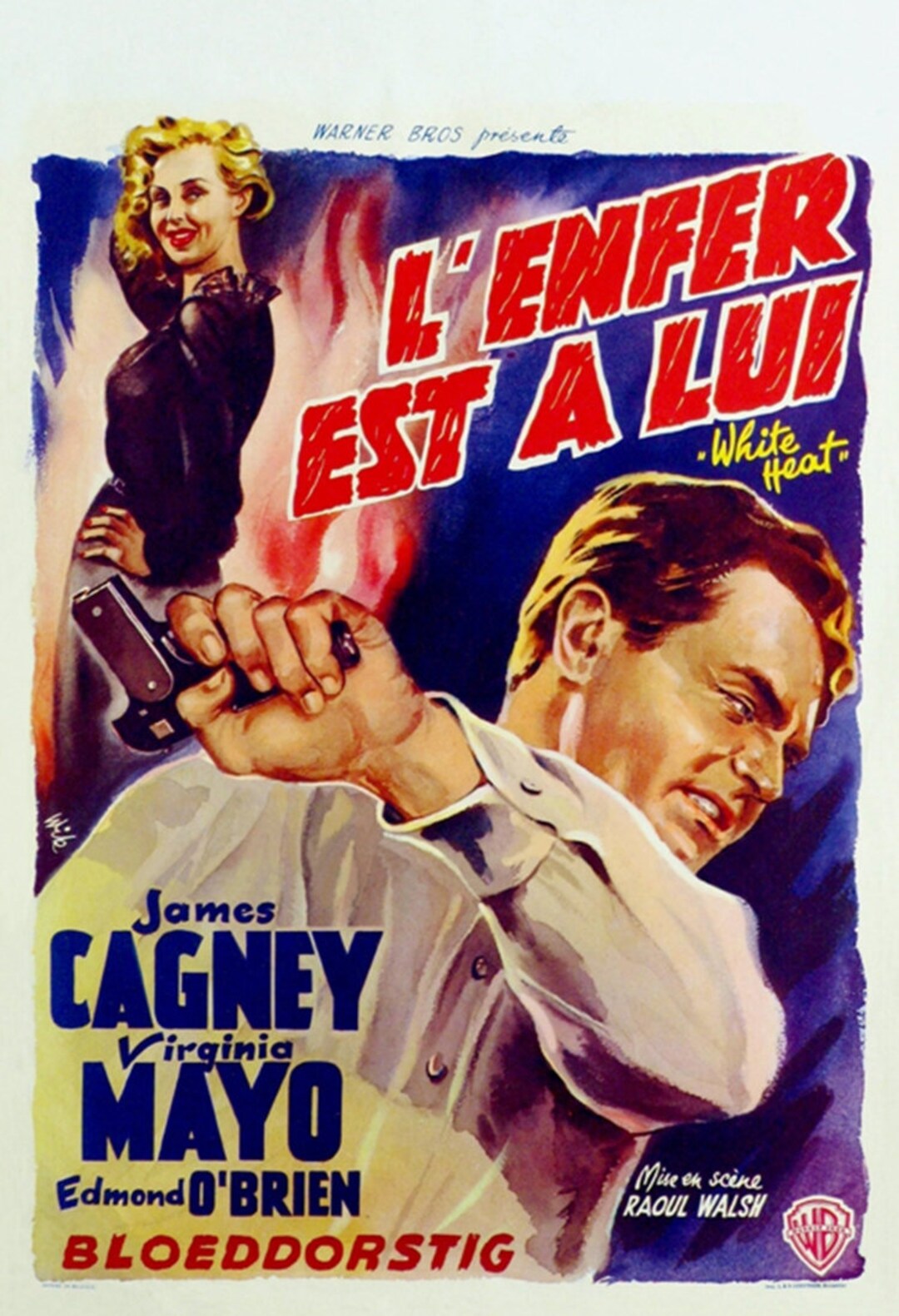 USオリジナル ポスター 1949年White Heat ジェームズ・キャグニー ホワイト・ヒート（1949年）ジェームズ・キャグニーのカルト映画