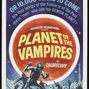 Planet of the vampires (1965) Barry Sullivan cult horror Movie Poster Reprint 18x12 inches approx.