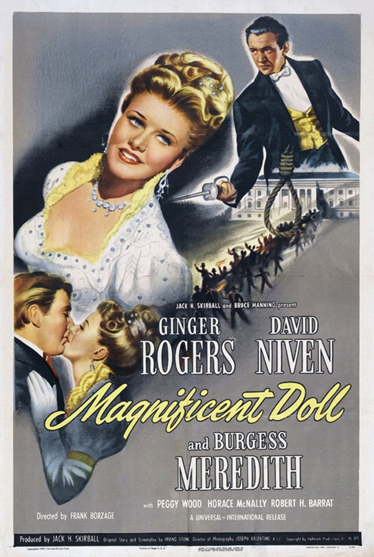 Wunderschöne Puppe Ginger Rogers 1946 Filmplakat Nachdruck 18x12 Zoll ca.