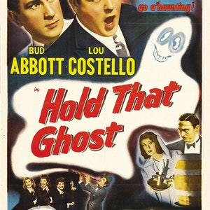 Abbott & Costello 1941 Hold that ghost movie poster reprint 18x12 inches approx.