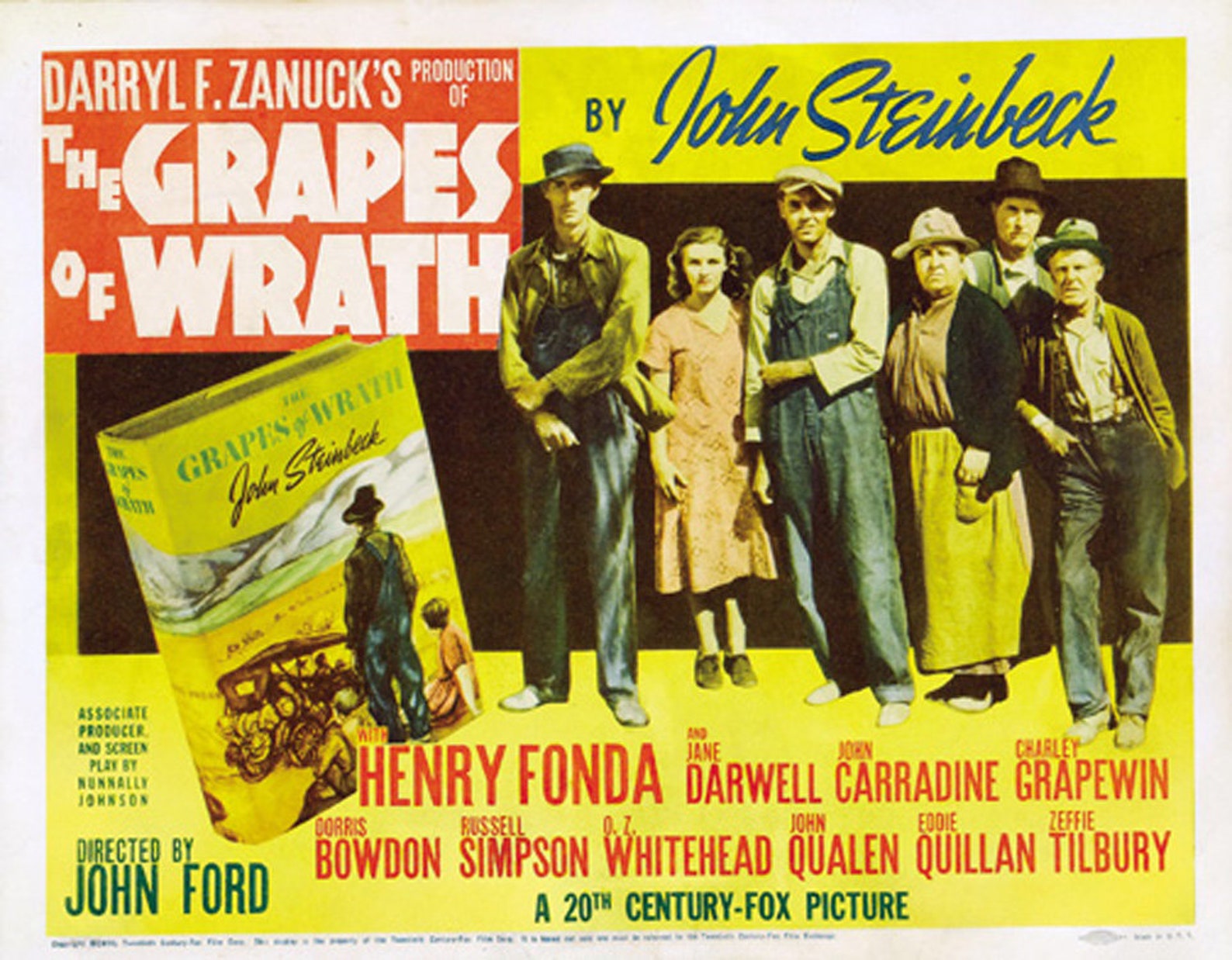 The Grapes of Wrath 1940 Henry Fonda Cult Movie Poster Print Etsy
