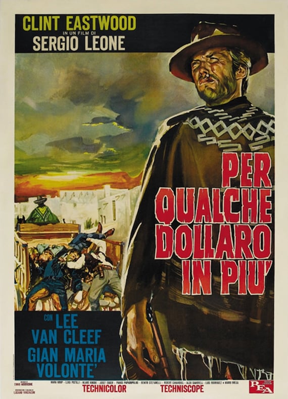 For a few dollars more 1965 Clint Eastwood cult western Movie poster print 5