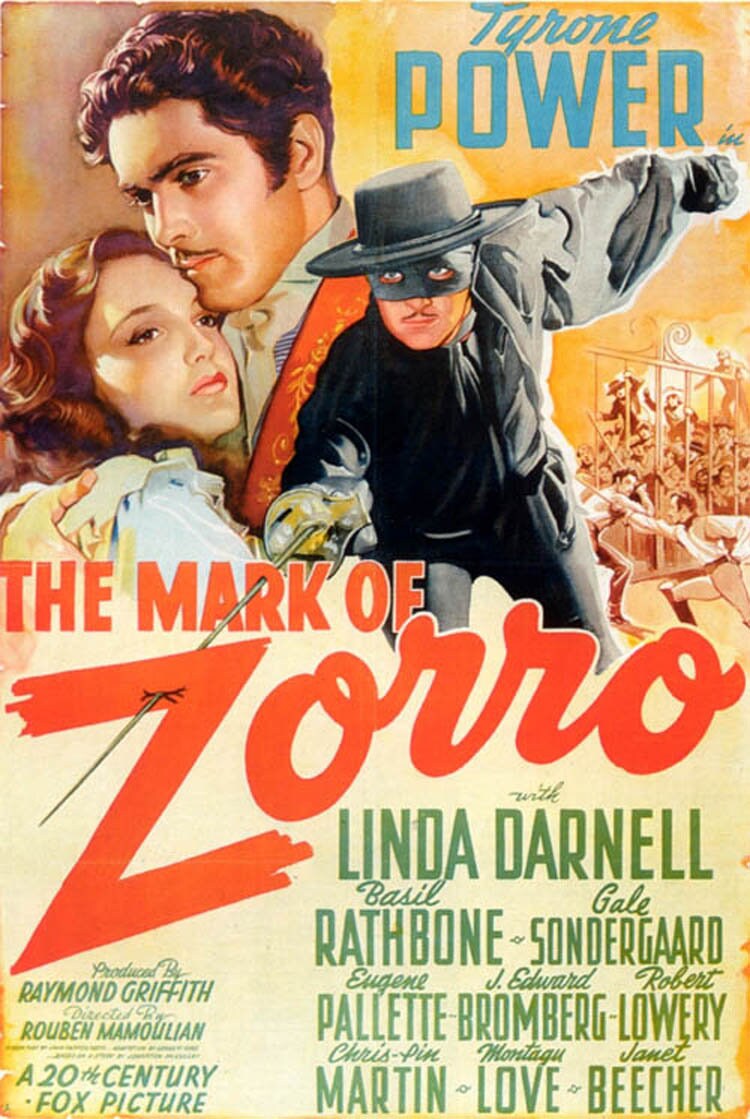 マーク・オブ・ゾロ 1940年 タイロン・パワー 映画ポスター復刻版 約