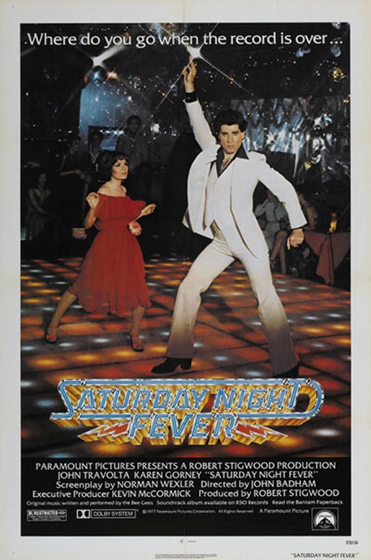 Saturday Night Fever (1977) John Travolta Movie Poster Reprint