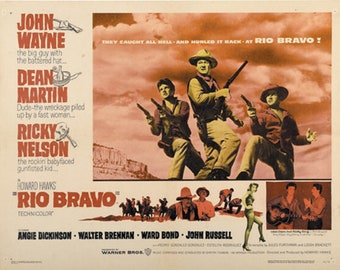 Rio Bravo (1959)John Wayne cult western movie poster reprint 18x12 inches approx.