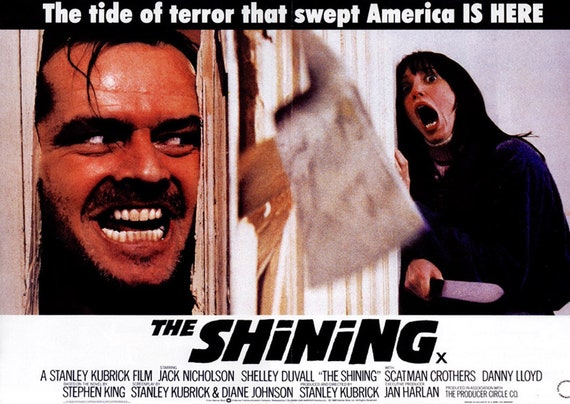 The shining 1980 Jack Nicholson cult horror movie poster reprint 12.5x19  inches