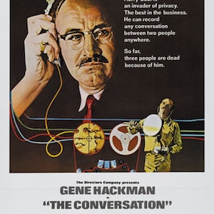 The conversation (1974) Gene Hackman cult movie poster reprint 18x12 inches approx.