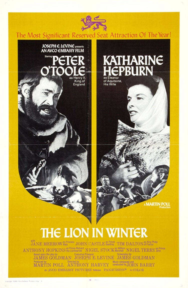 洋画映画ポスター 冬のライオン The Lion in Winter (1968) Peter O'toole Movie Poster Reprint 18x12