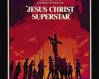 Jesucristo superestrella (1973) cartel de película musical de culto reimpresión 19x12,5 pulgadas