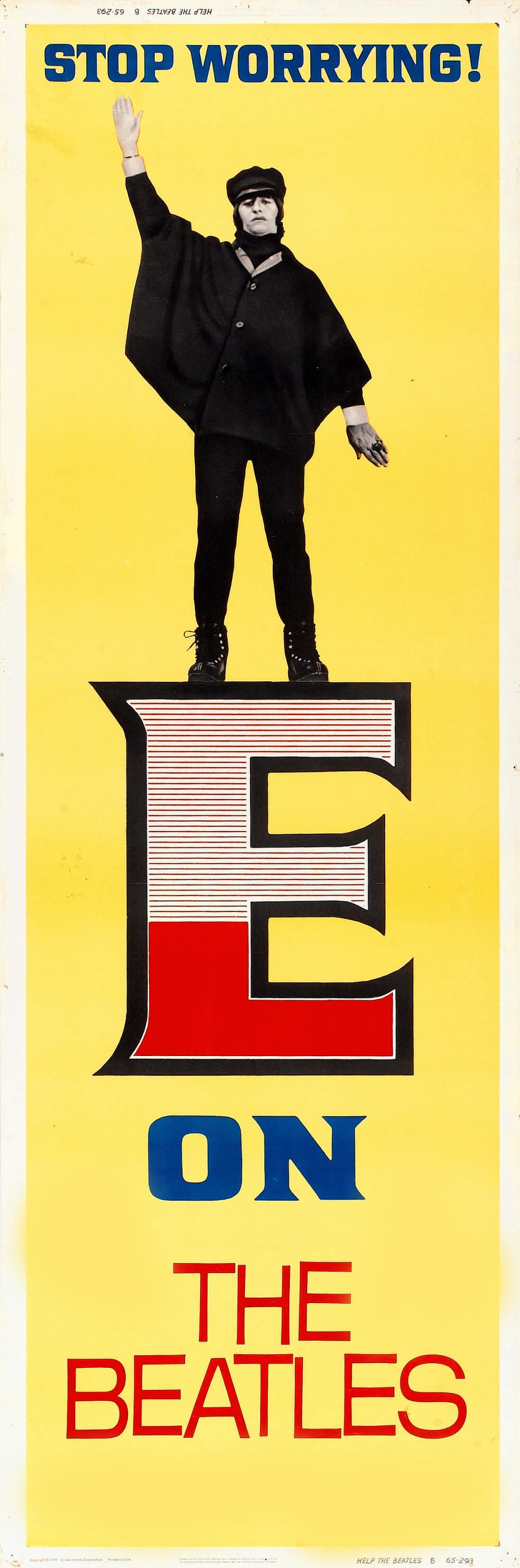 値下げしました！超希少 HELP! THE BEATLES ポスター（当時物） Help the Beatles (1965) Set of Four Cult Movie Posters Reprints