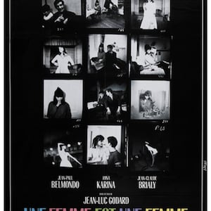 Une femme est une femme 1961 Jean-Luc Godard new wave movie poster reprint 18x12 inches approx.