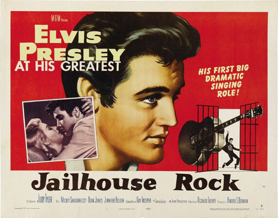 Elvis Presley Jailhouse Rock 1957 Movie Poster Reprint 18x12