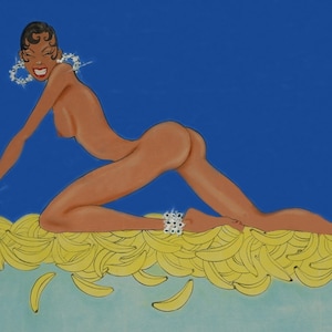 Josephine Baker at the Folies Bergeres By Kenneth Mudd Kunstdruck 18x12 Zoll ca.