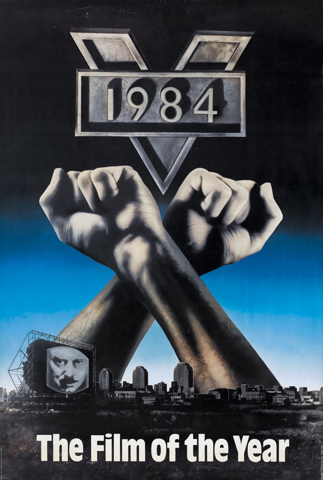 1984年 ジョージ・オーウェル カルト映画ポスター復刻版 19x12.5インチ