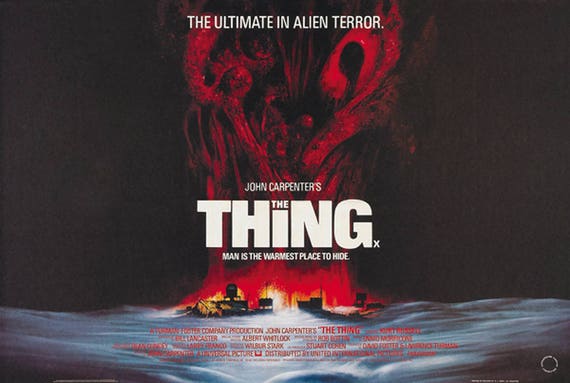 The Thing John Carpenter cult Horror movie poster reprint 18x12 inches  approx.