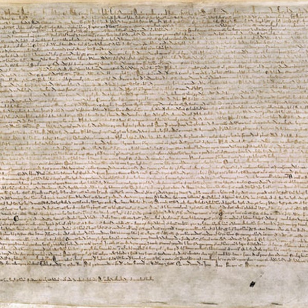 English Charter 1215 Magna Carta poster Barons of King John of England 24x36 inches